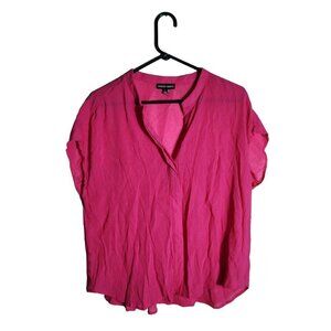 NWOT Modern Works Rayon Blend Blouse Pink Large